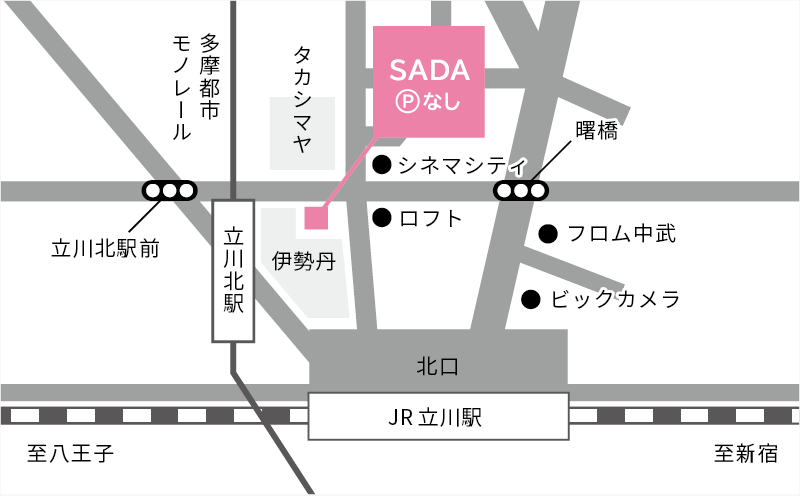 立川店の地図