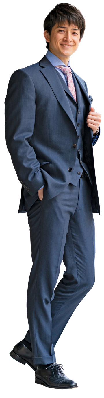 男性のオーダースーツの写真