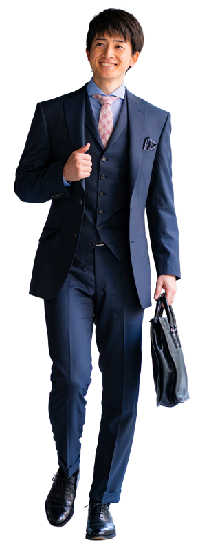 男性のオーダースーツの写真2