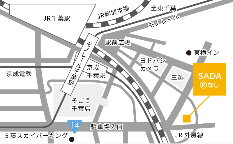 千葉駅前店の地図