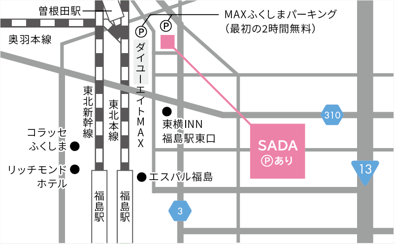 福島駅前店の地図