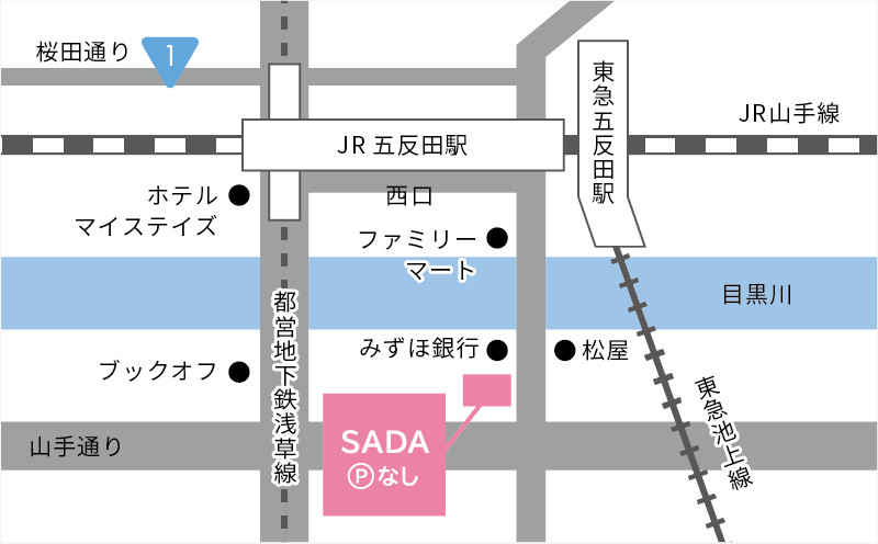 五反田店の地図