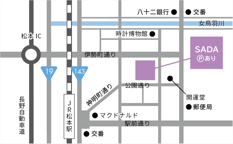 松本パルコ店の地図