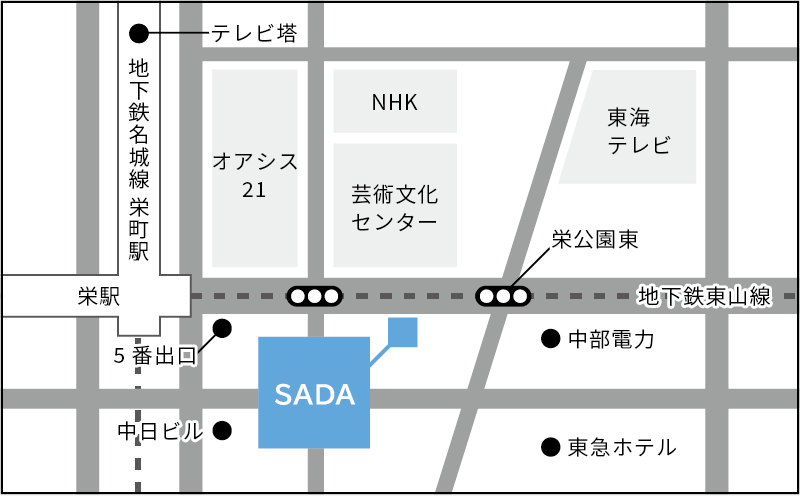 名古屋栄店の地図