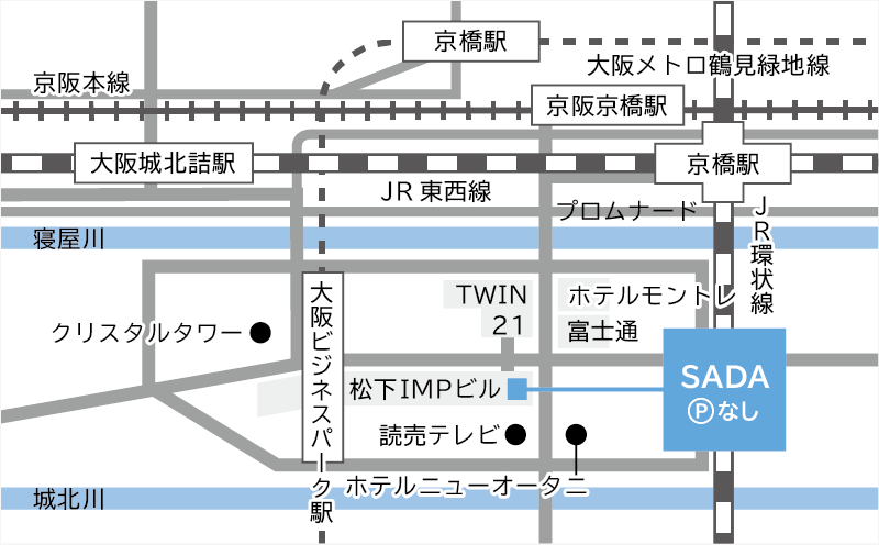 大阪京橋店の地図