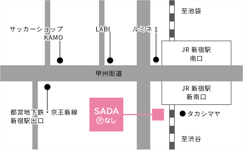 新宿南口店の地図