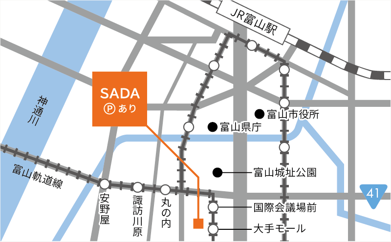 富山店の地図