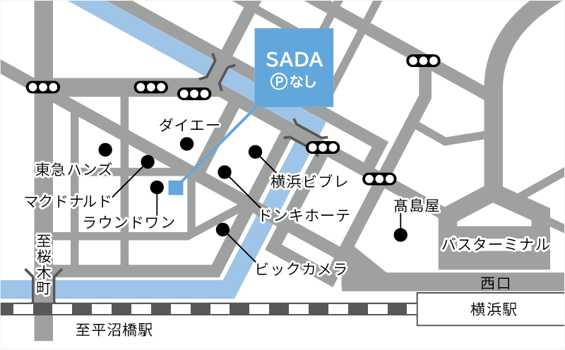 横浜店の地図