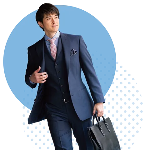 男性のオーダースーツの写真