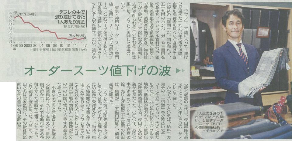 業界誌「繊研新聞」に、私の「オーダースーツでやってみた」のチャレンジについての記事が掲載されました!