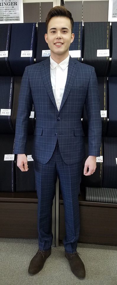 2018ミスタージャパン宮城県代表の鈴木優寿様が、SADAでお仕立てしたオーダースーツ姿のお写真を下さいました!
