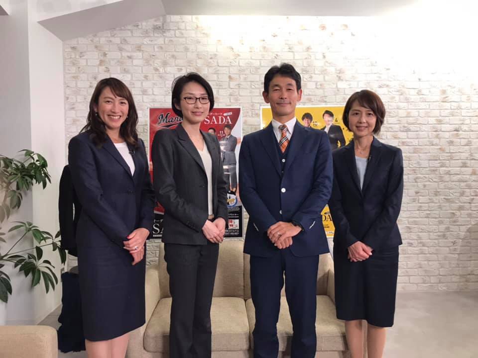 千葉テレビ「ビジネス参画TV」に出演させて頂き、元プロテニスプレーヤーの杉山愛さん、元日本テレビアナウンサーの関谷亜矢子さんに、レディースオーダースーツをお仕立てさせて頂きました!