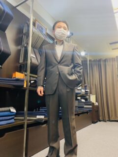 チャコールグレー×ワイドストライプで魅せます　No.81の画像